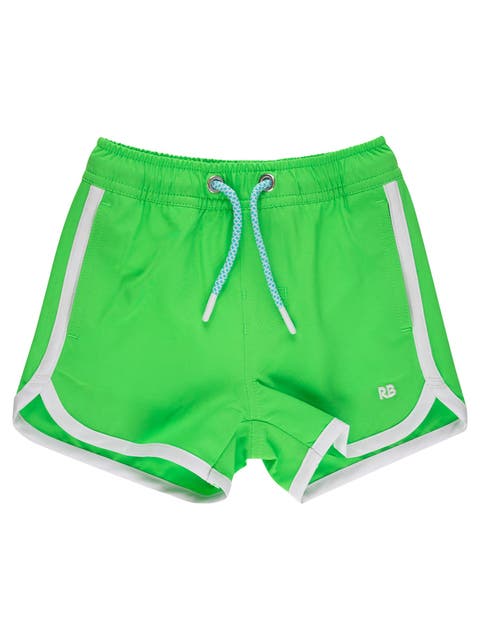 UPF50+ Sun Protected Stretch Dolphin Hem Swim Trunks
