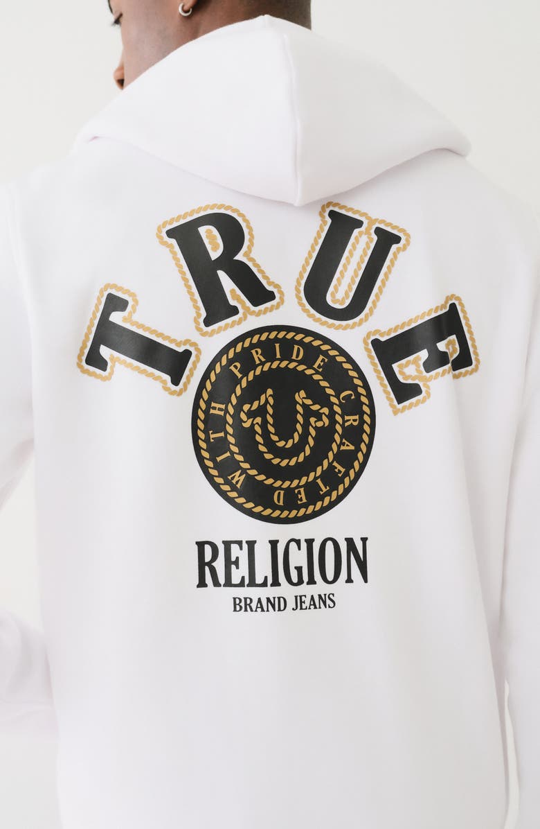 True Religion College Graphic Full Zip Hoodie, Alternate, color, 