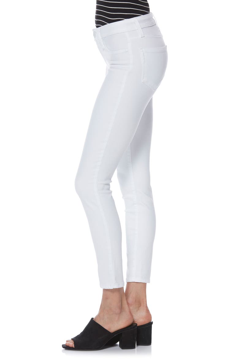 Verdugo Faux Pocket Crop Skinny Jeans, Alternate, color, VIVID WHITE