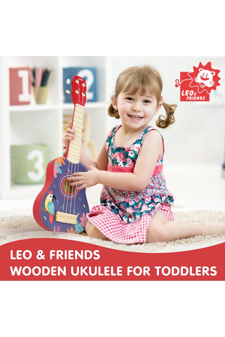 Wooden Ukulele for Toddlers, Alternate, color, Red