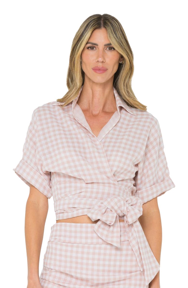 JBQ Kora Top, Main, color, Pink Check