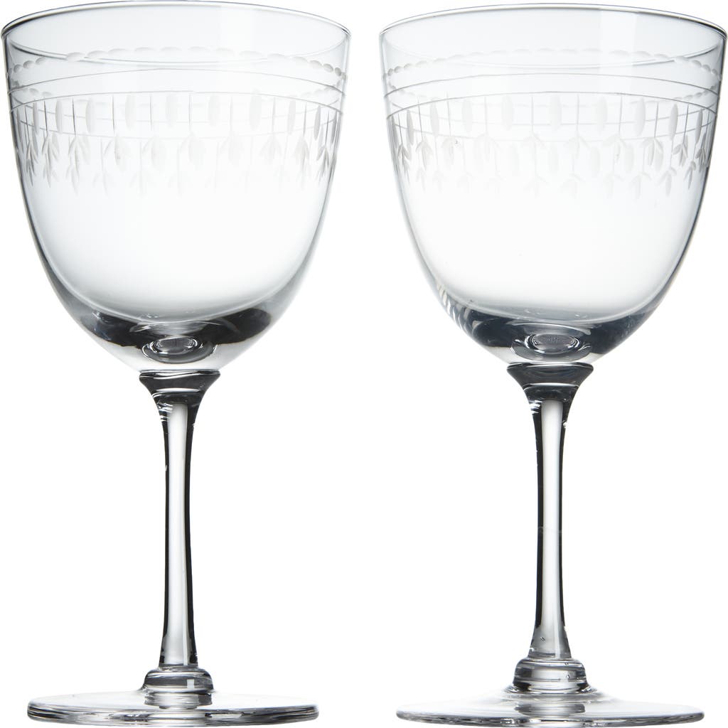 The Vintage List Set Of 2 Crystal Wine Glasses In Transparent