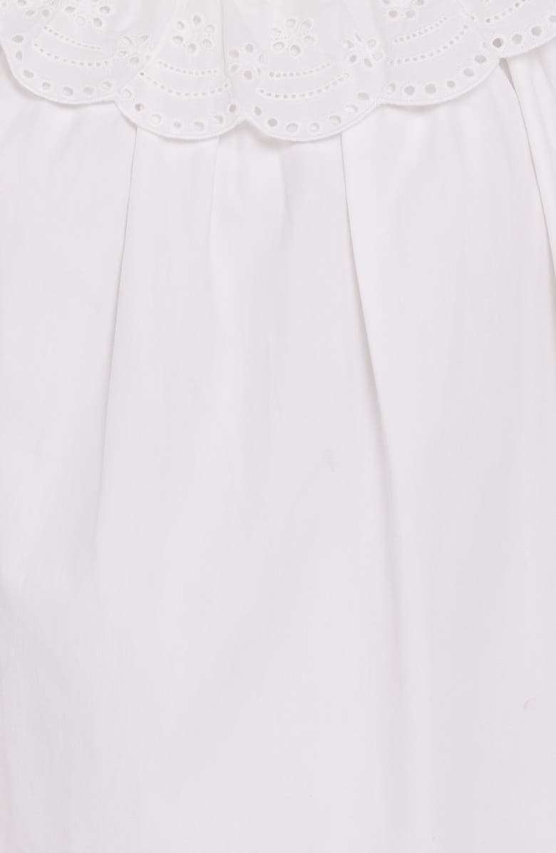 Petal & Pup Merlyn Eyelet Ruffle Shift Dress, Alternate, color, White