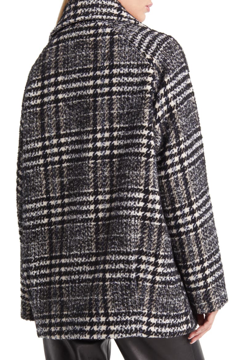 Women's Mixed Plaid Double Breasted Coat, Alternate, color, WEDGE PLAID