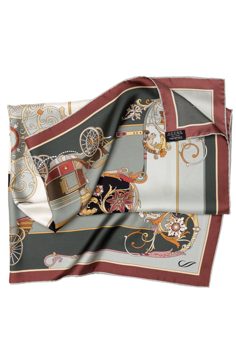 Elizabetta Carozza- Silk Foulard for Women, Alternate, color, Antique Jade