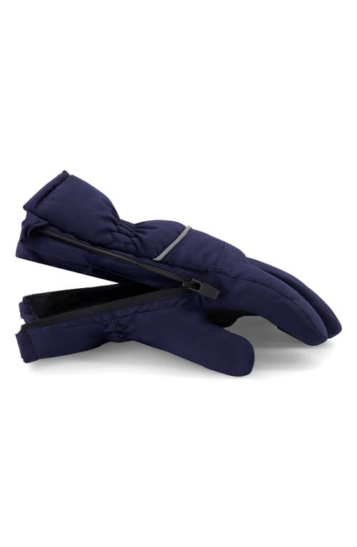 Andy & Evan Kids' Zip Gloves In Blue