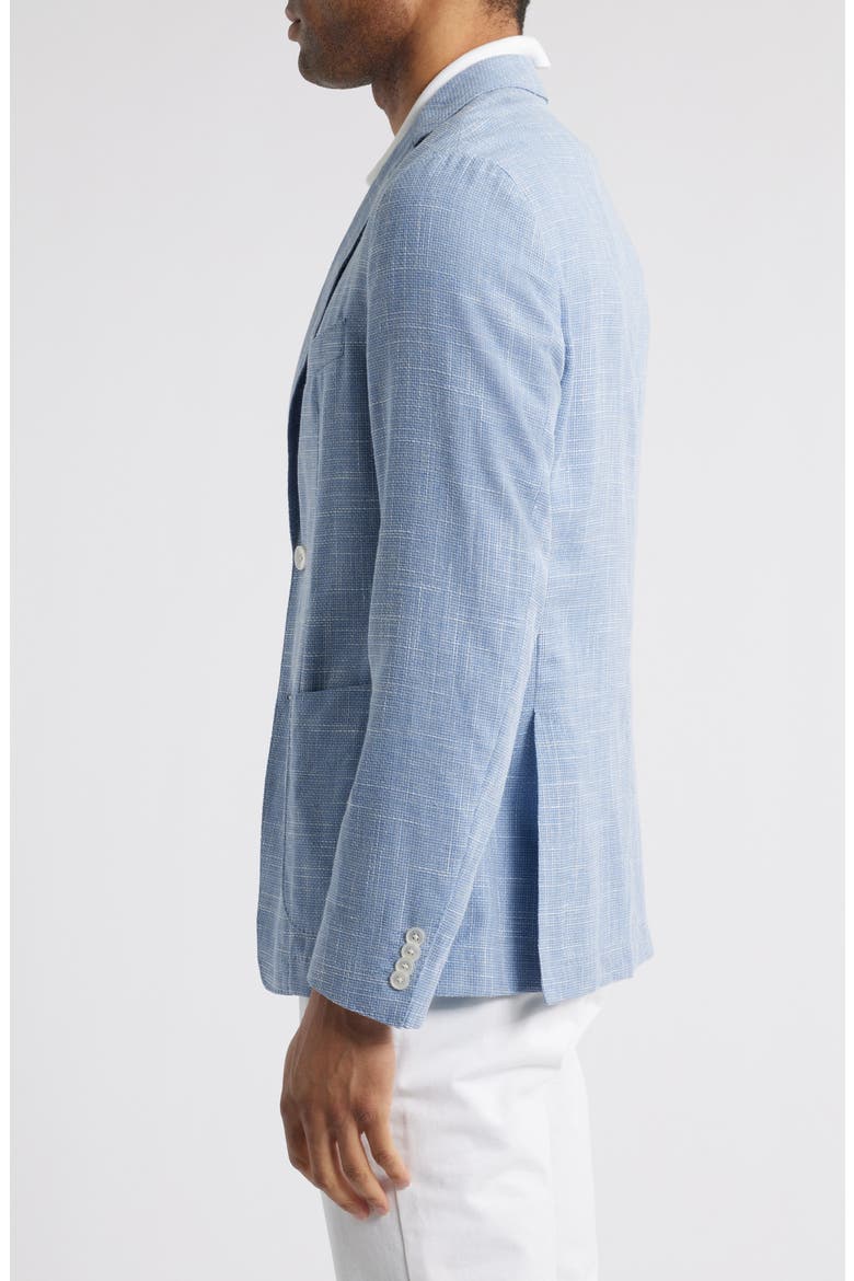 Hanry Slim Fit Light Blue Slub Wool & Cotton Blend Sport Coat, Alternate, color, LIGHT BLUE