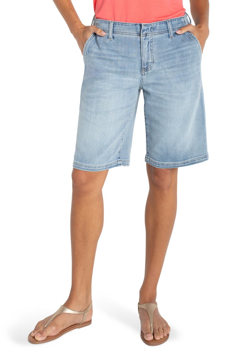 Relaxed High Waist Denim Shorts, Main, color, LAS VIRGENES