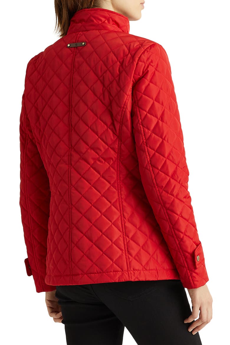 Diamond Quilted Jacket, Alternate, color, SUMMER RED