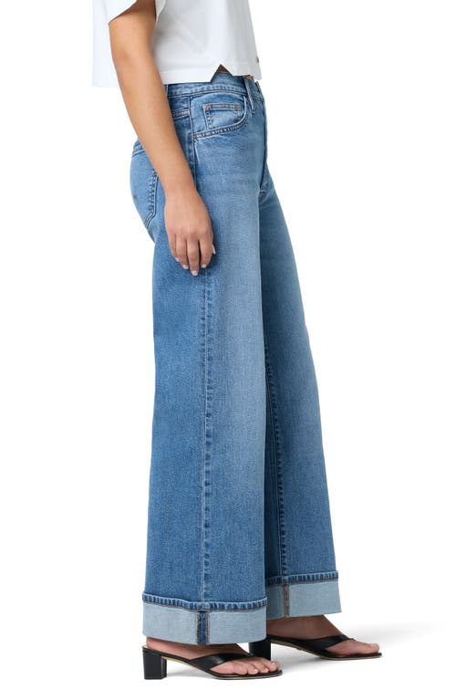 Hudson Jeans Jolene Cuffed Hem Wide Leg Jeans In Blue