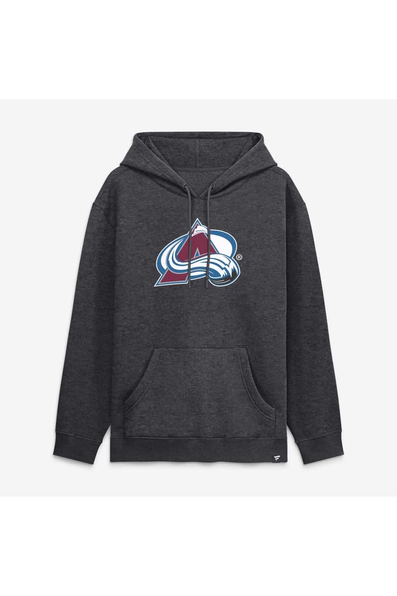 Men's Fanatics Heather Charcoal Colorado Avalanche Essential Hoodie, Main, color, Heather Charcoal