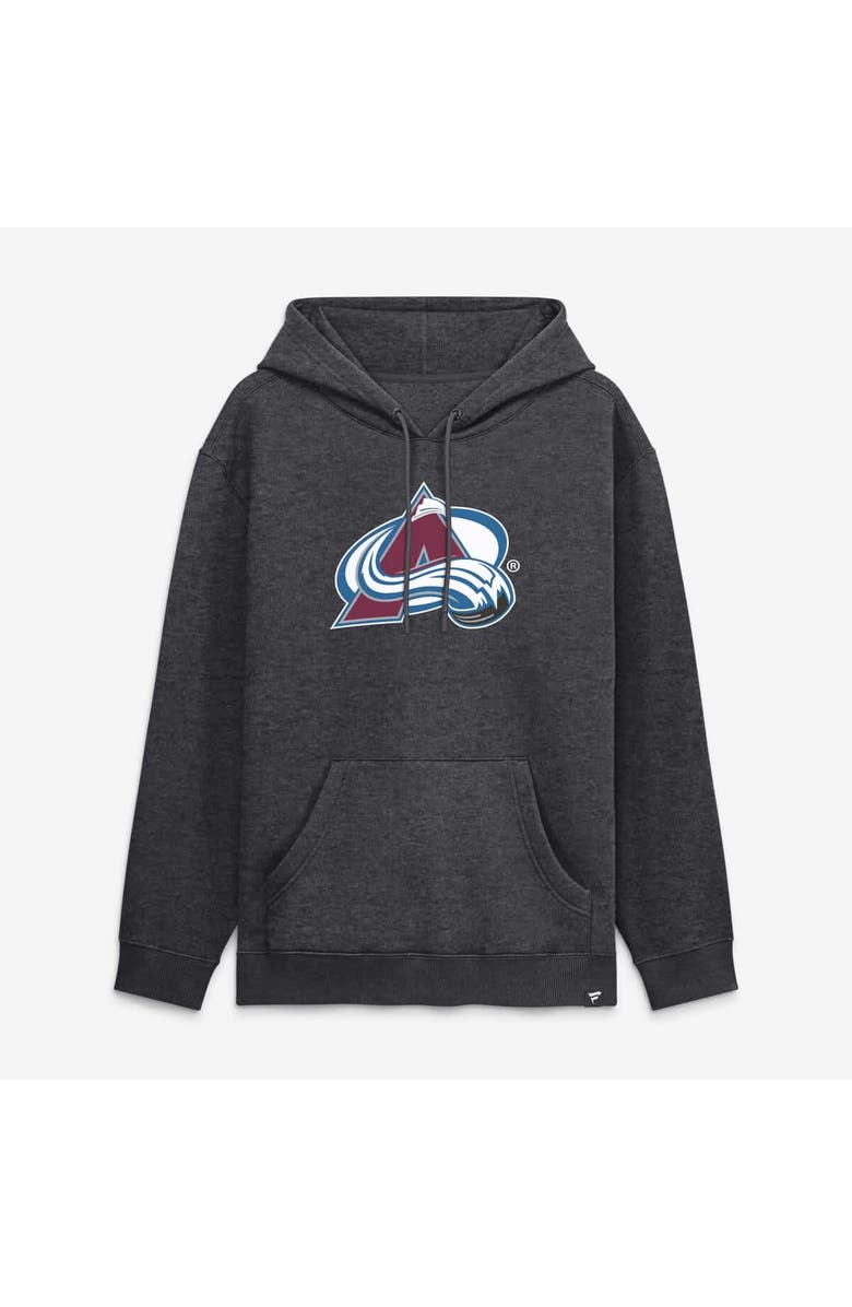 FANATICS Men's Fanatics Heather Charcoal Colorado Avalanche Essential Hoodie, Main, color, Heather Charcoal