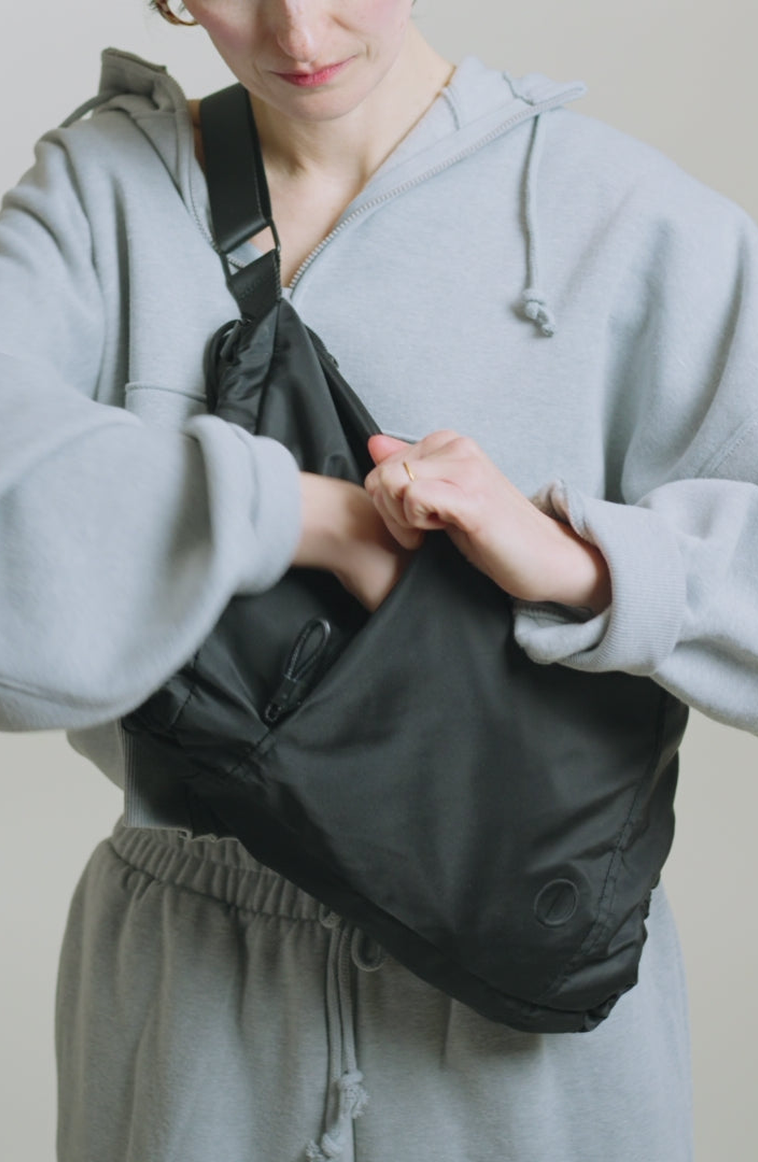 Demilune Shoulder Sling, Alternate, color, Eclipse