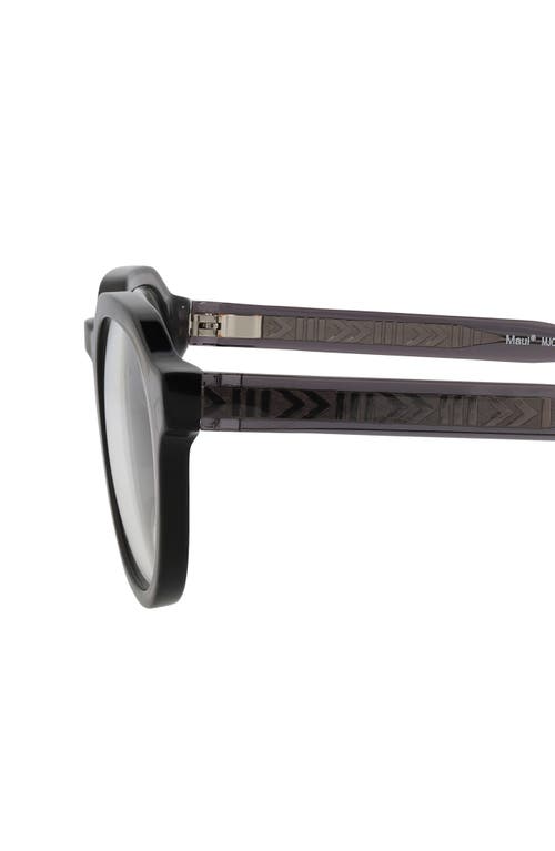 Maui Jim Core 49mm Round Optical Glasses In Grey Grey Transparent