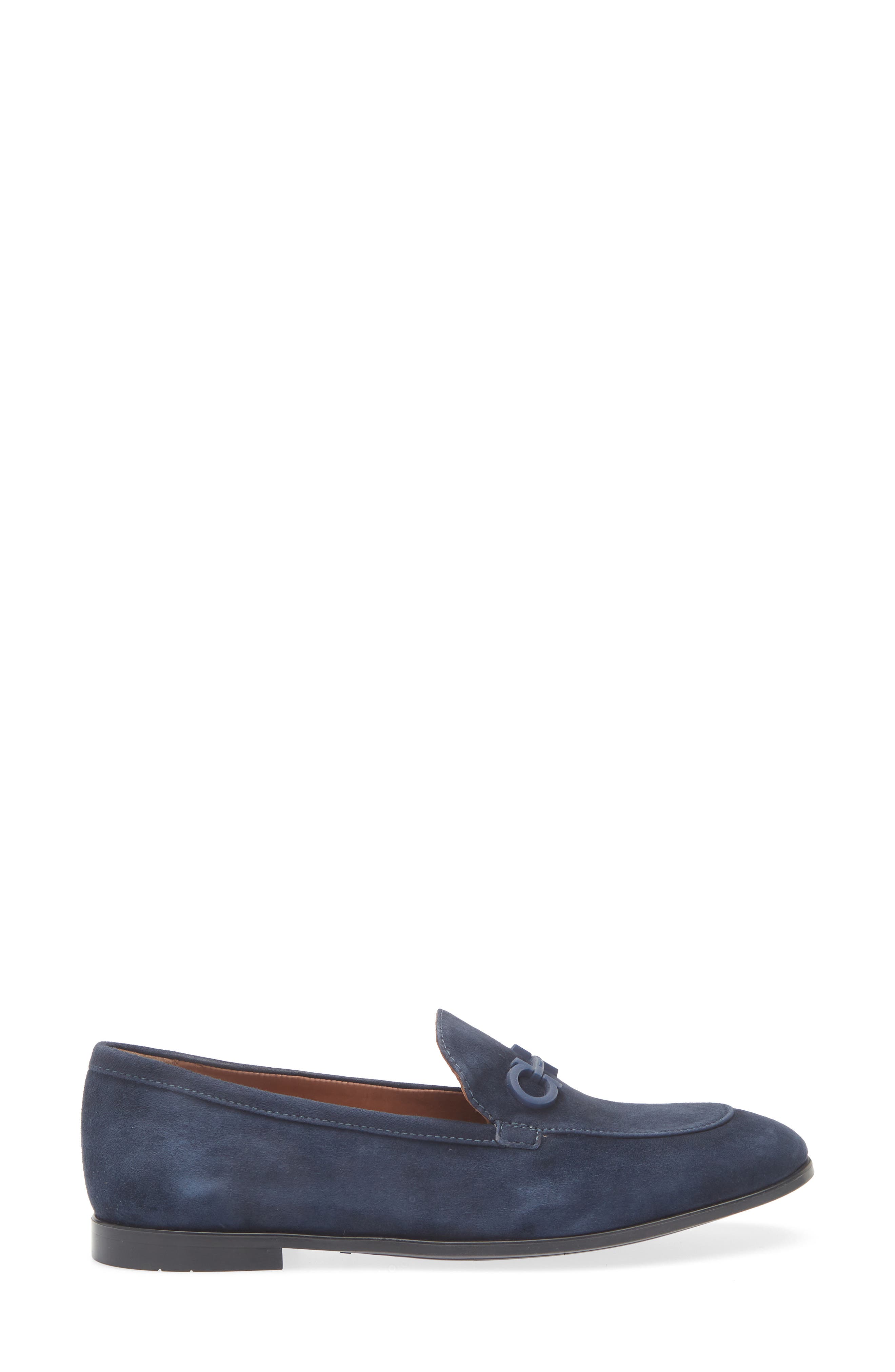 FERRAGAMO Soldy Gancio Loafer, Alternate, color, Navy Naturale Naturale