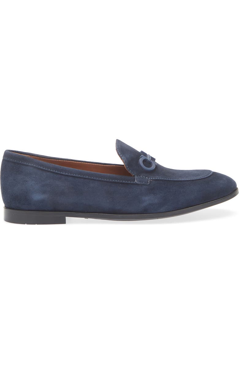 FERRAGAMO Soldy Gancio Loafer, Alternate, color, Navy Naturale Naturale