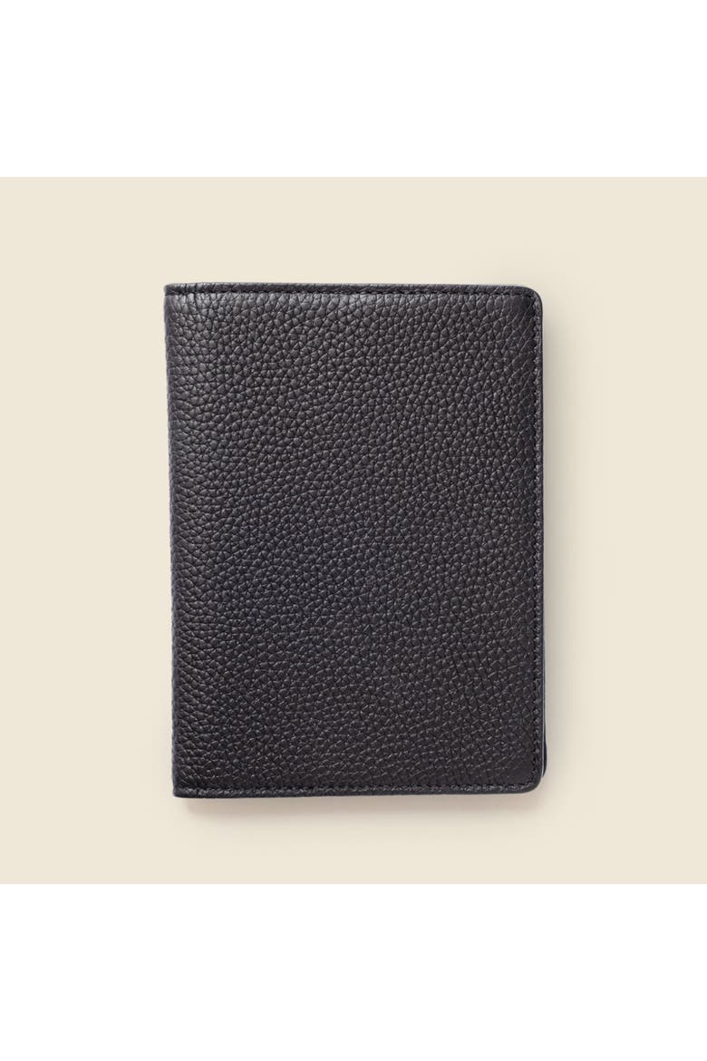 Leather Passport Wallet with RFID Protection, Alternate, color, Black