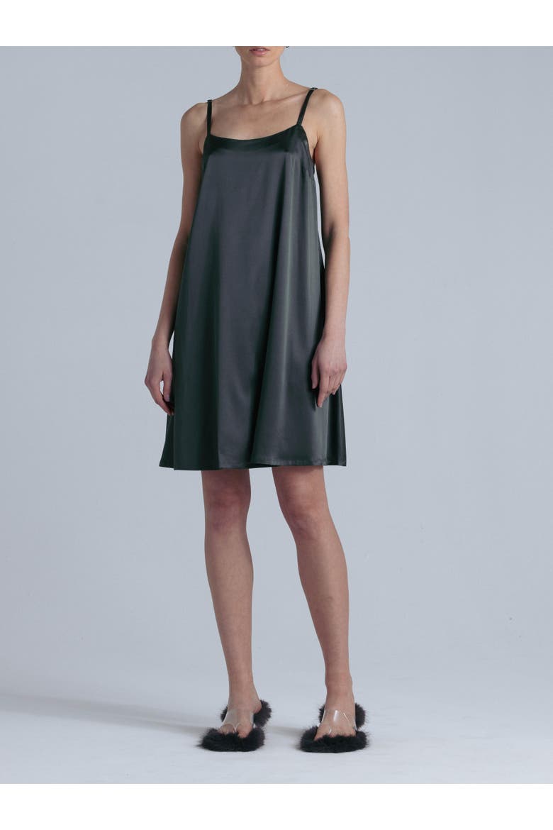 Aphrodite Silk Midi Dress, Alternate, color, Rich Green