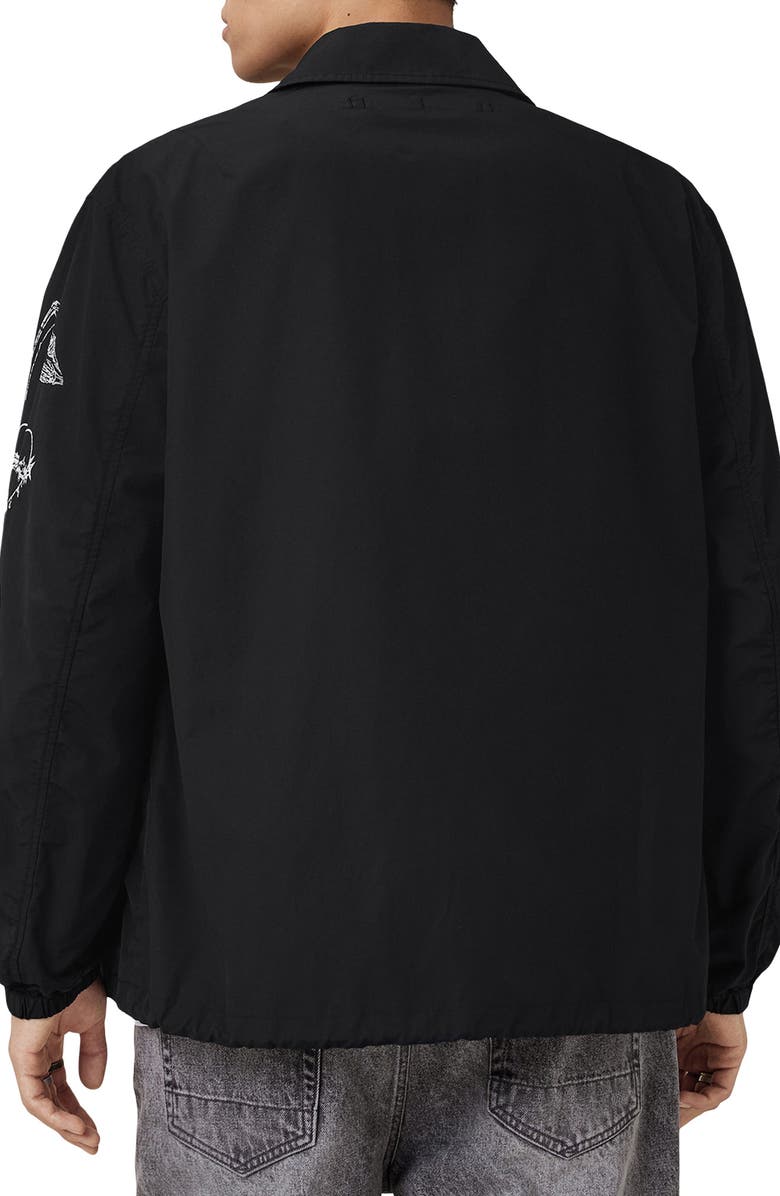 AllSaints Orbital Coach Jacket, Alternate, color, Black