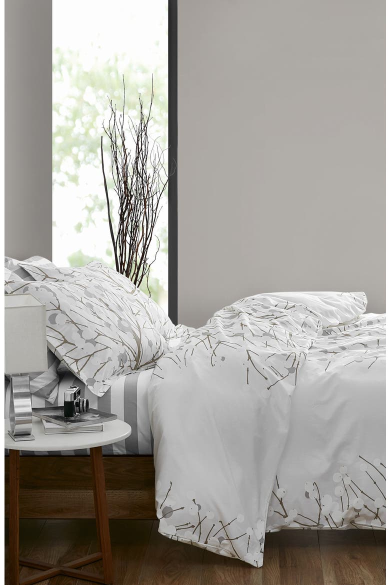 Lumimarja Silver Duvet Cover & Sham Set, Alternate, color, MEDIUM GREY