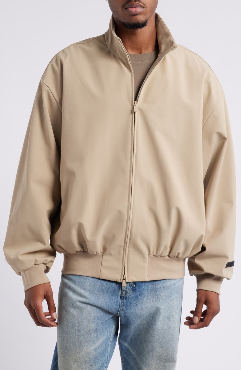 Fear of God Essentials Bonded Nylon Bomber Jacket, Alternate, color, 