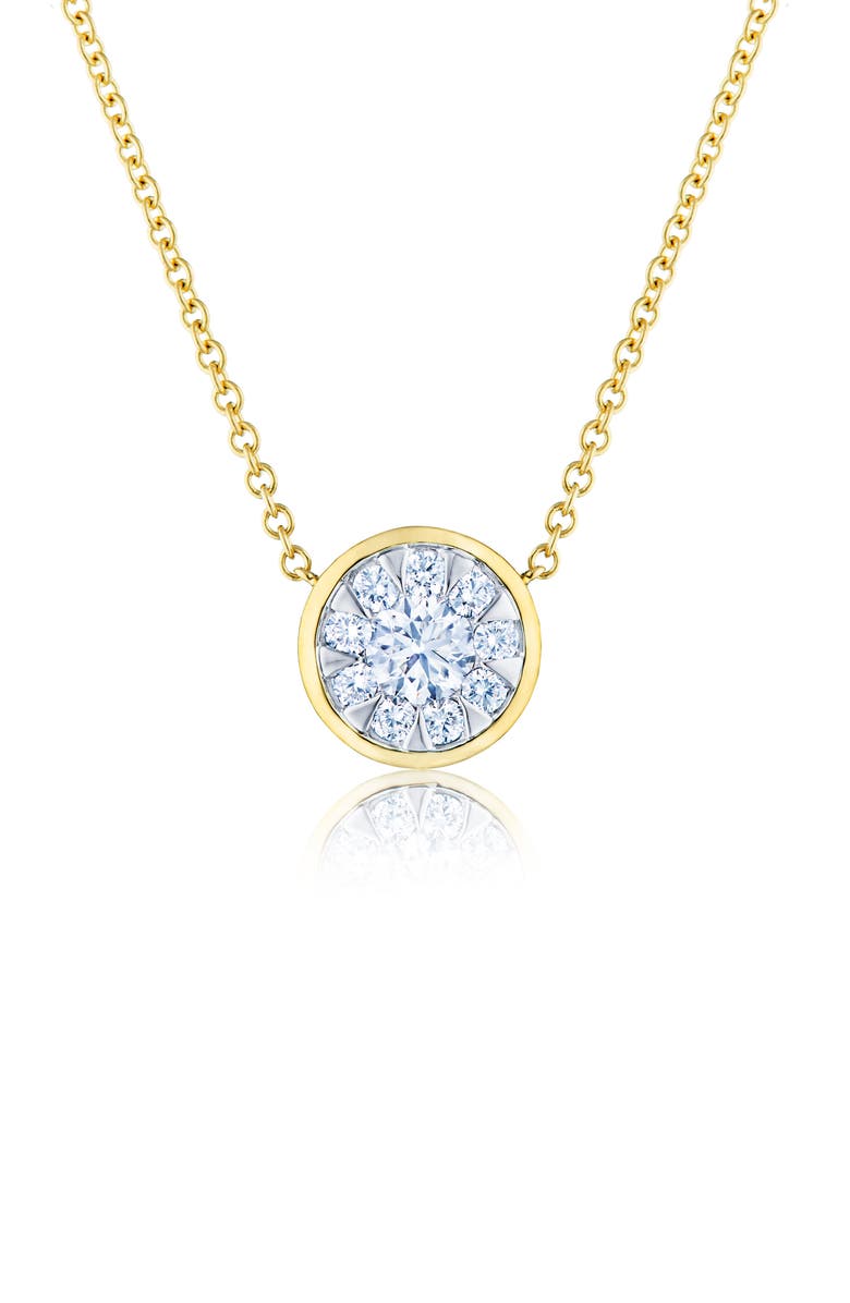 Kwiat Sunburst Diamond Pendant Necklace, Main, color, 