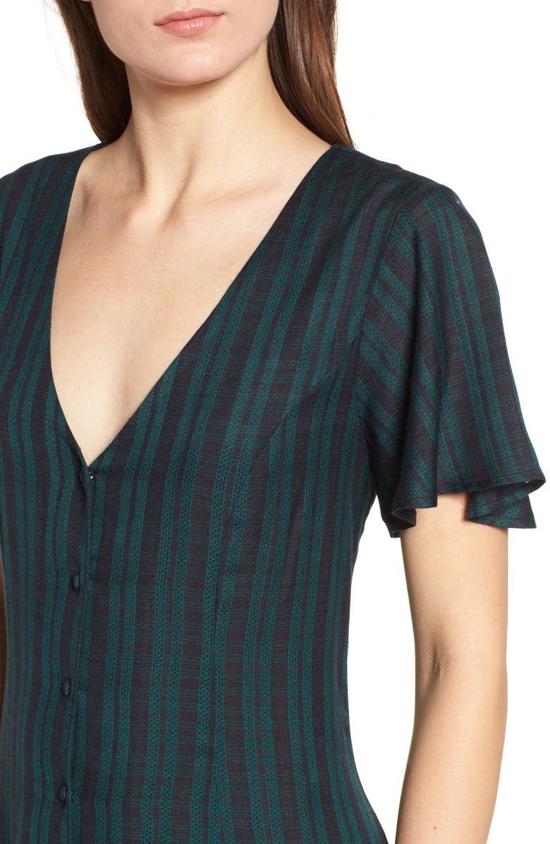 BP. Plaid Button Front Dress, Alternate, color, 