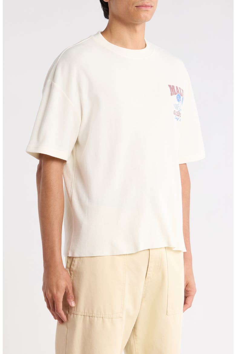 Malibu Waffle Knit T-Shirt, Alternate, color, CREAM