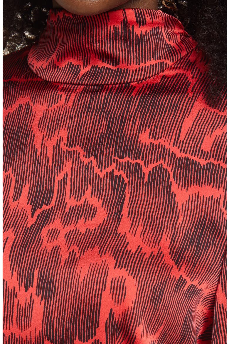 Open Back Satin Top, Alternate, color, RED BLOOM ANIMAL CAMOUFLAGE