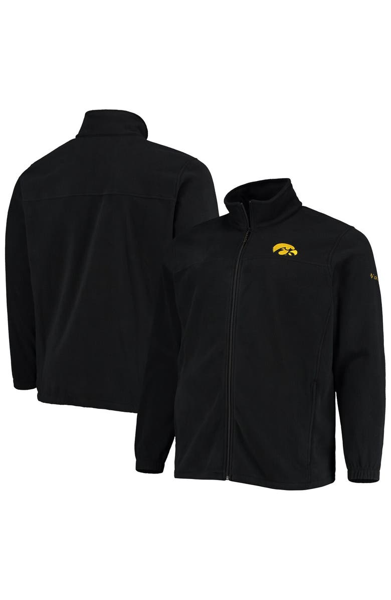 Columbia Men's Columbia Black Iowa Hawkeyes Big & Tall Flanker III Fleece Full-Zip Jacket, Alternate, color, 