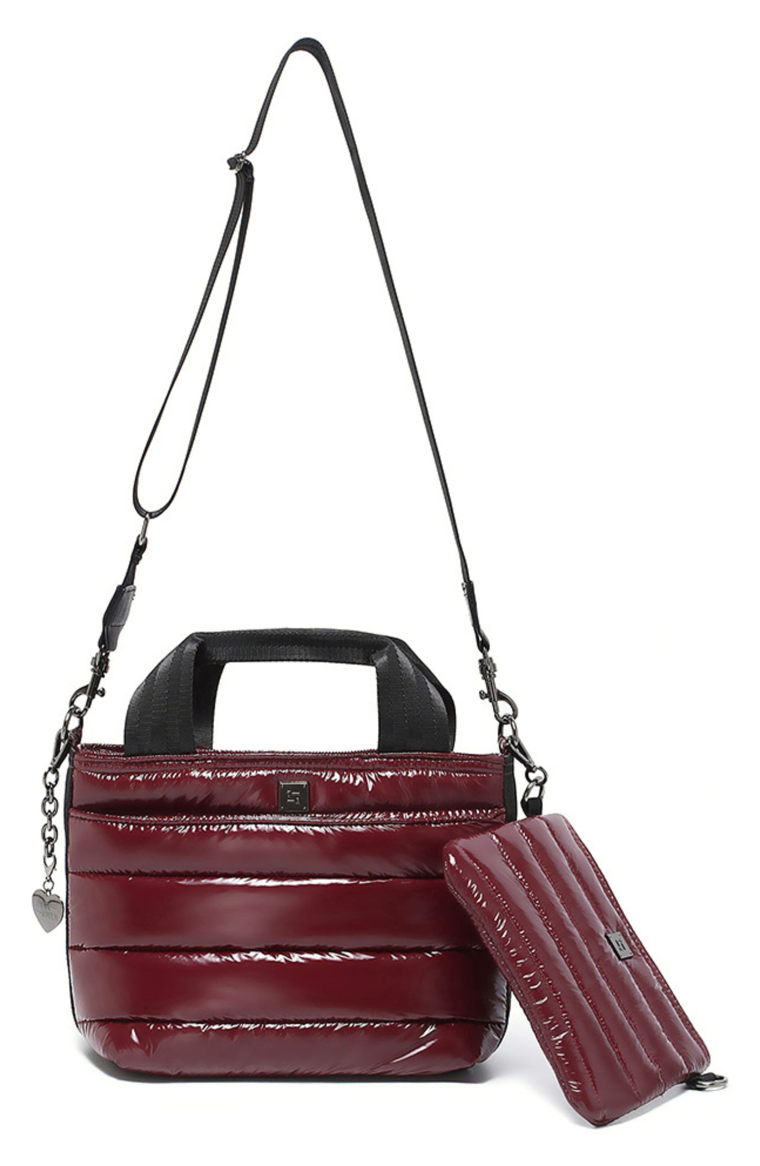 Rebel Quilted Tote, Alternate, color, GLOSSY DEEP BURGUNDY