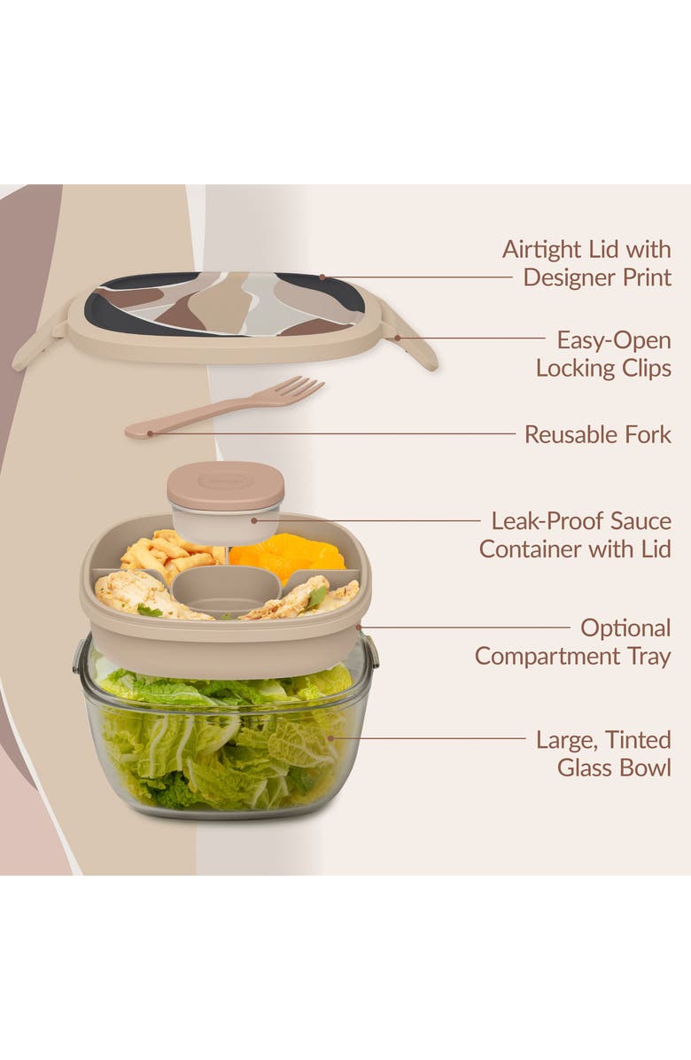 BENTGO All-in-One Glass Salad Container, Alternate, color, Tan