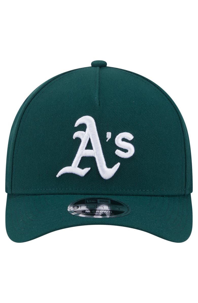 New Era Men's New Era  Green Athletics 9FORTY M-Crown Adjustable Hat, Alternate, color, 