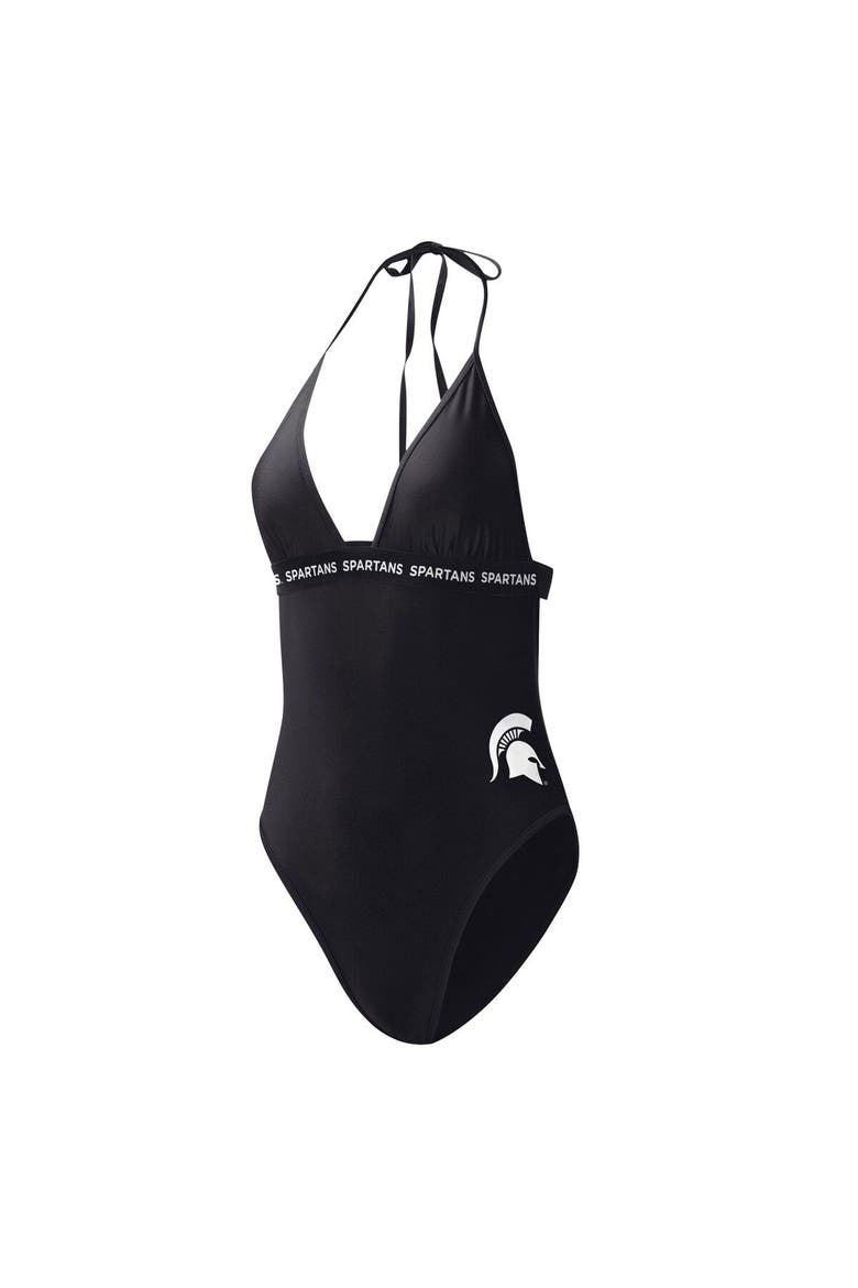 Women's G-III 4Her by Carl Banks Black Michigan State Spartans Full Count One-Piece Swimsuit, Alternate, color, Black