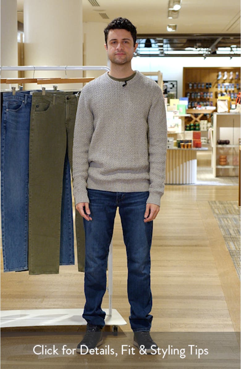 Ayr Herringbone Stitch Cotton & Wool Blend Sweater, sales video thumbnail