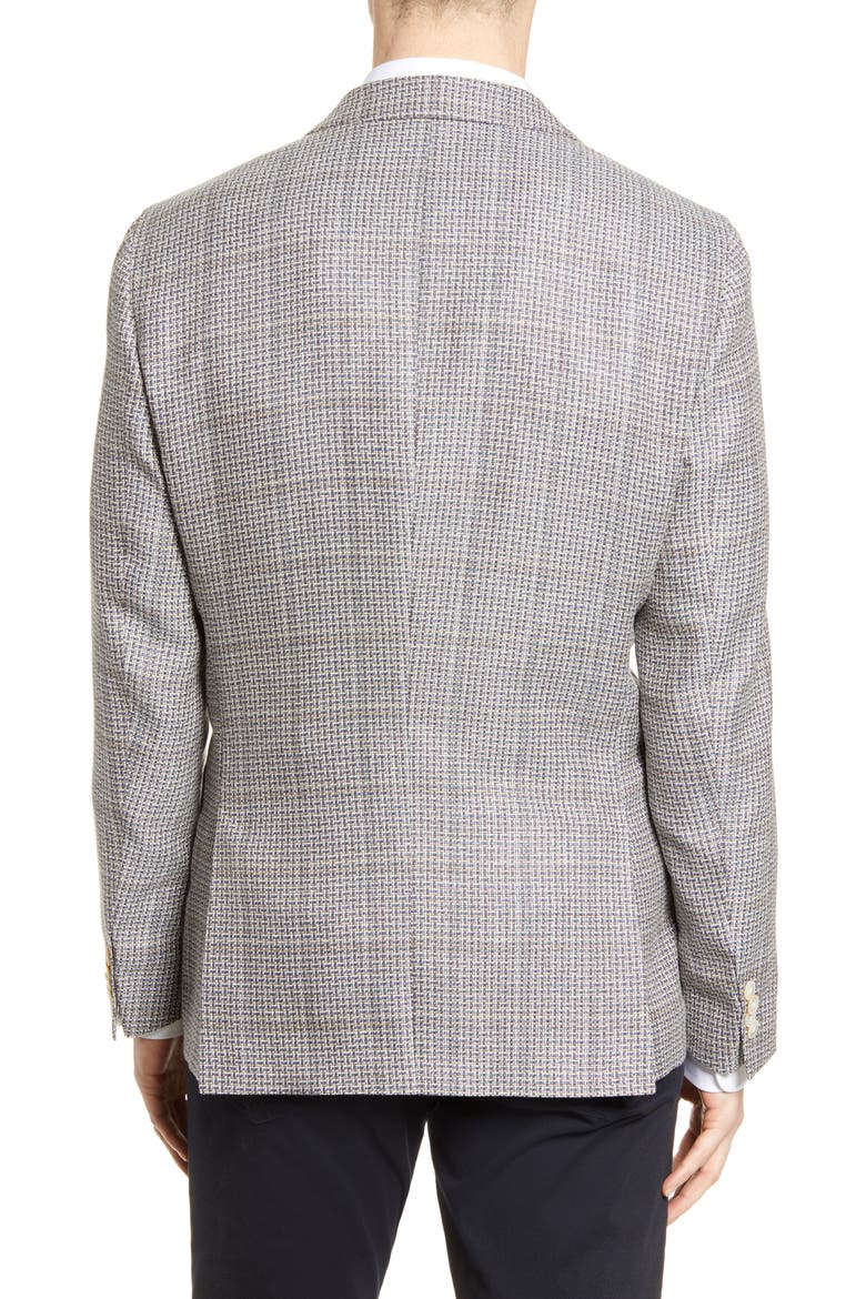 Hartlay Trim Fit Check Wool & Linen Sport Coat, Alternate, color, GREY