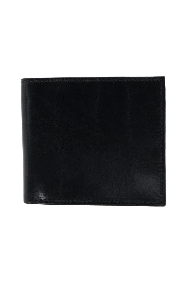 Cabot Cortina Bi-Fold Leather Wallet, Main, color, Black
