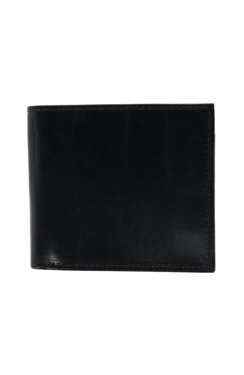 Trafalgar Cabot Cortina Bi-Fold Leather Wallet, Main, color, Black