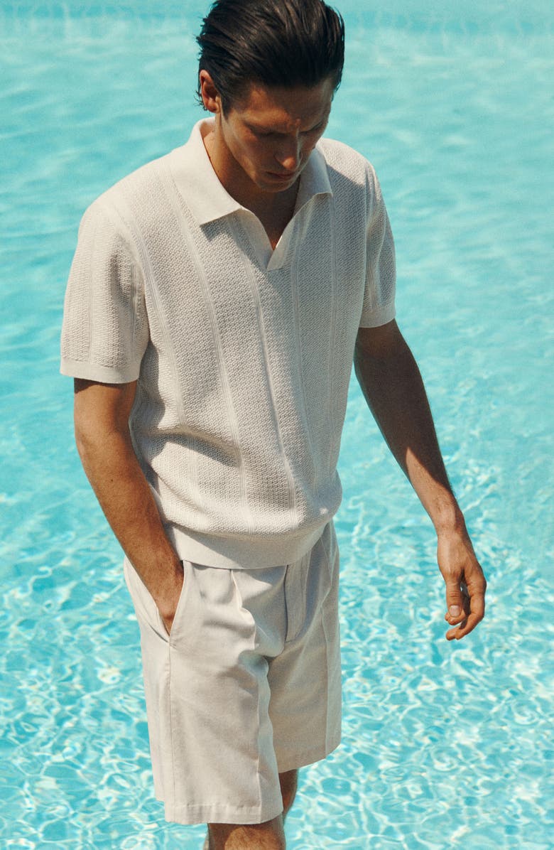 MANGO Bermuda Shorts, Alternate, color, Off White