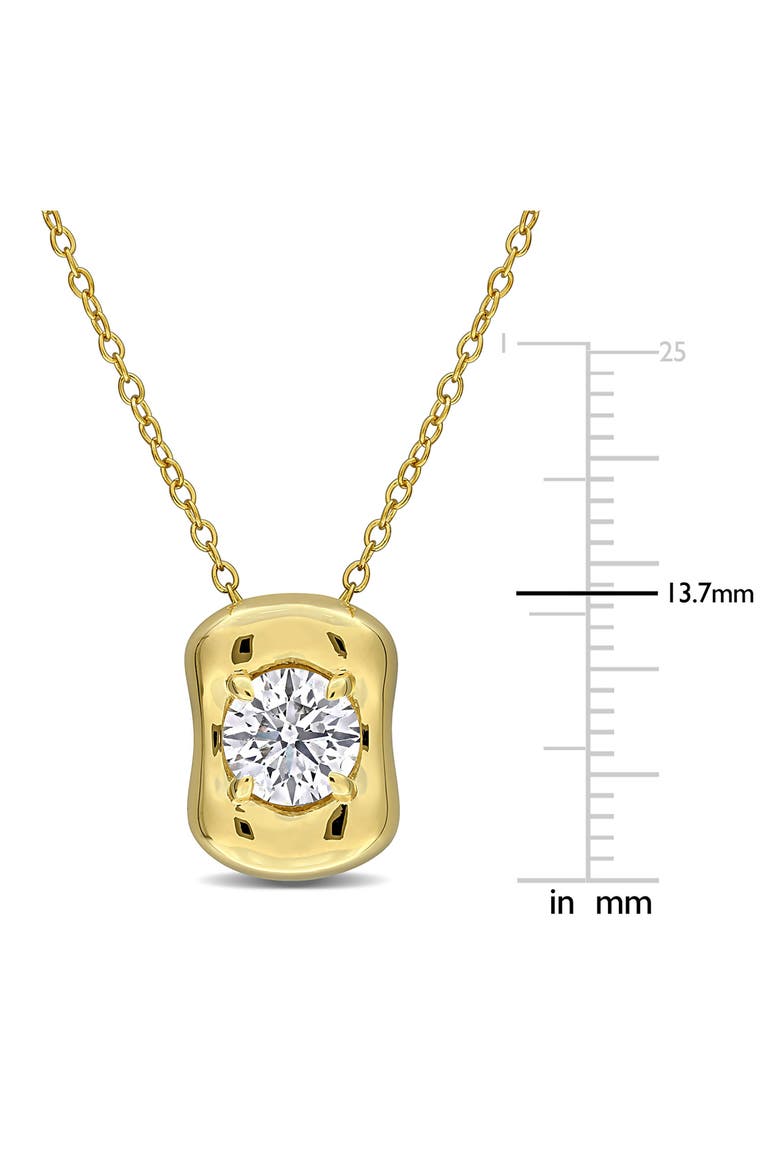 Created Moissanite Pendant Necklace, Alternate, color, GOLD