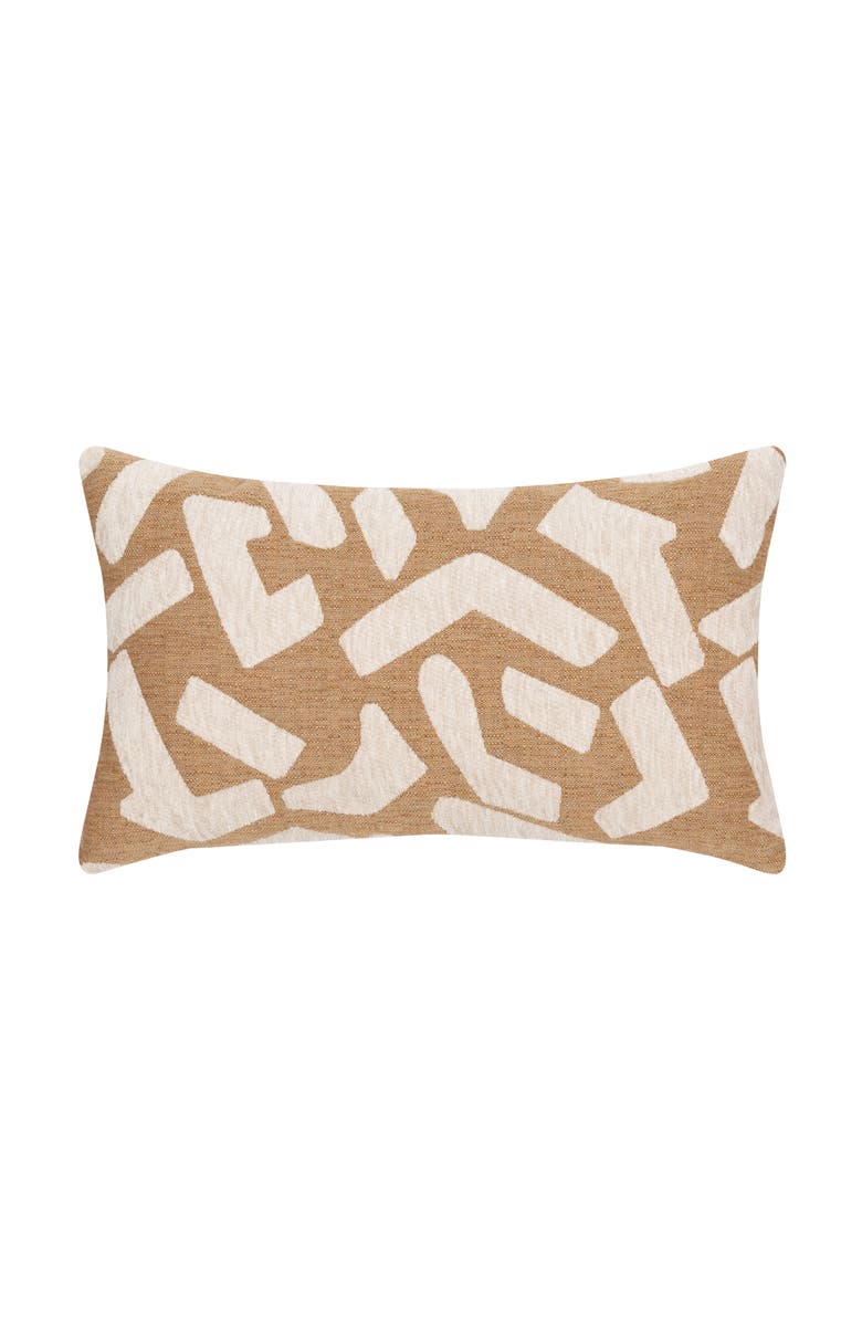 Elaine Smith Fascination Caramel Chenille Indoor & Outdoor Woven Accent Pillow, Alternate, color, Caramel