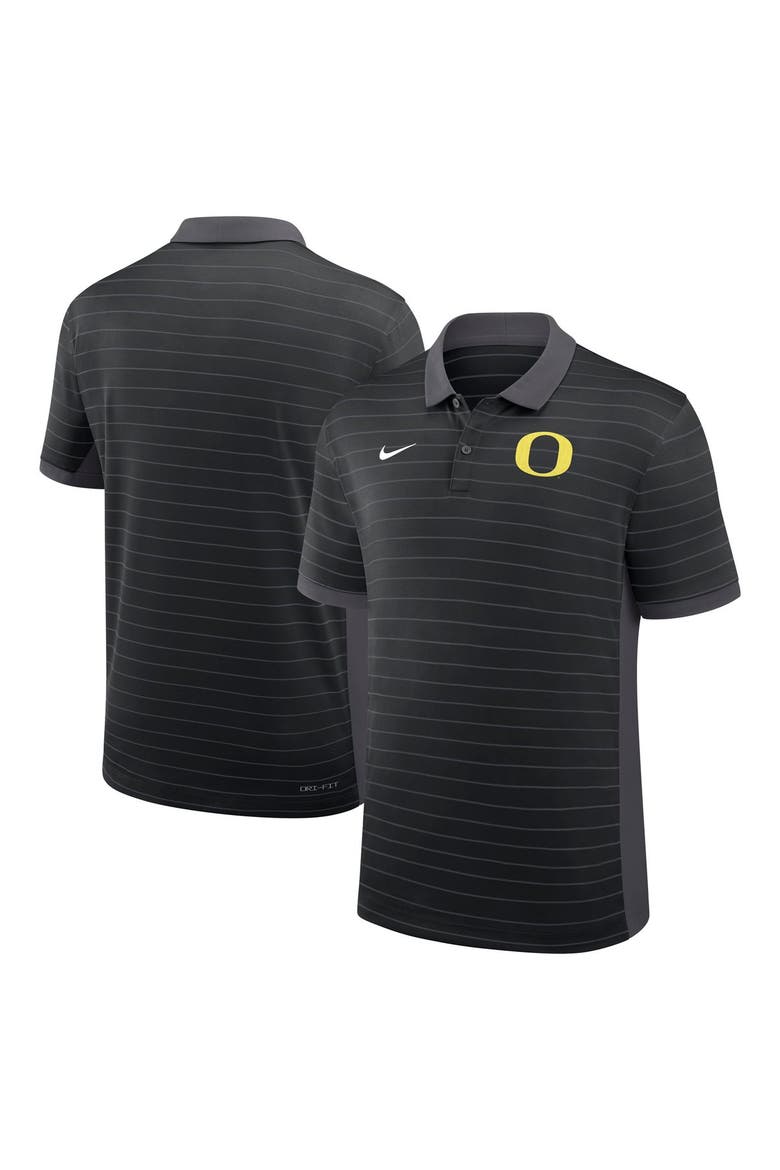 Men's Nike Black Oregon Ducks 2026 Early Season Coaches Sideline Victory Stripe Dri-FIT Polo, Main, color, Black