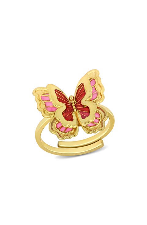 Enamel Butterfly Ring