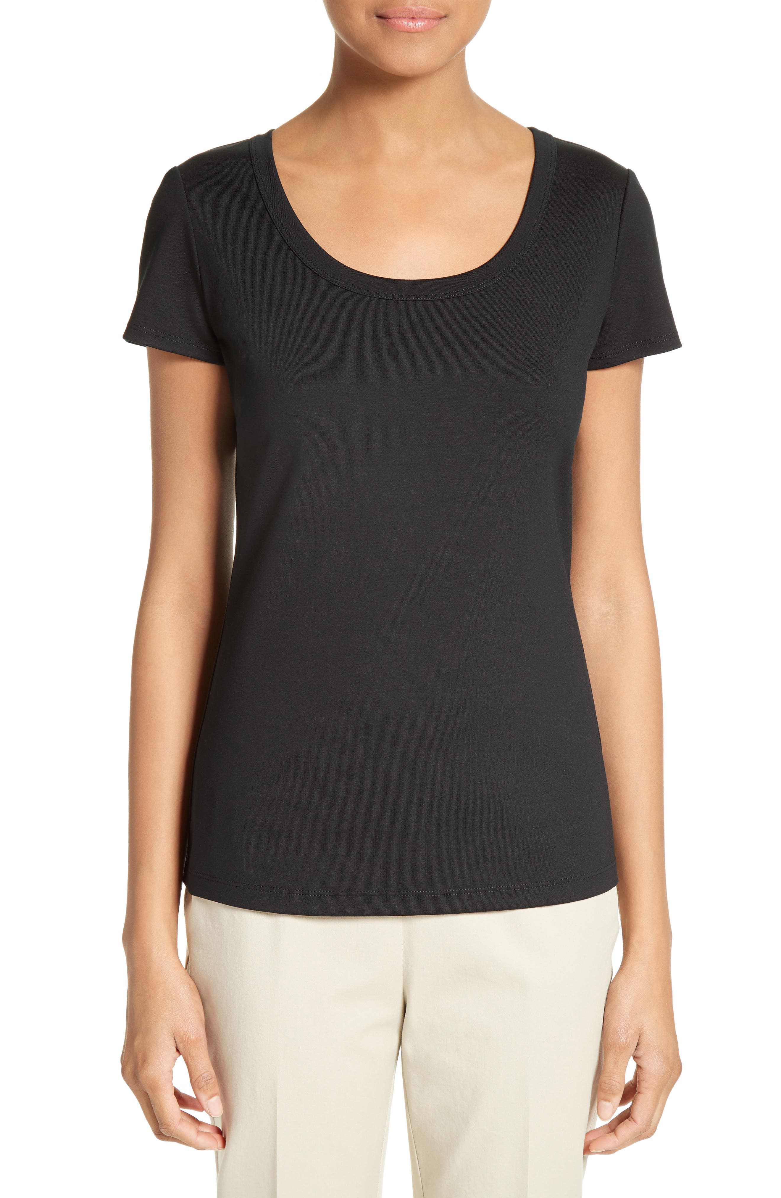 Scoop Neck Cotton Tee