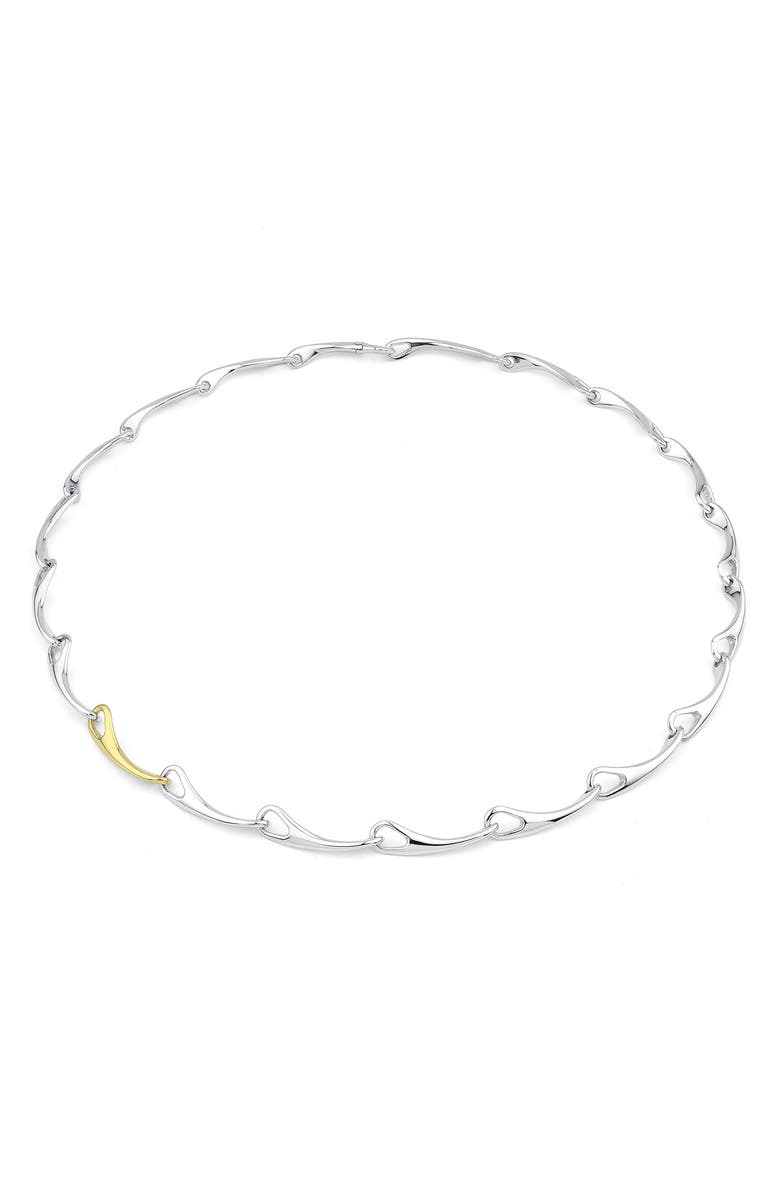 Kloto Tune Link Necklace, Main, color, Silver/Gold