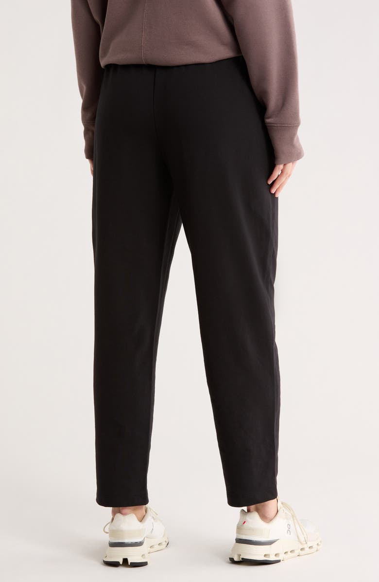 Z by Zella Relay Pintucked French Terry Pants, Alternate, color, Black