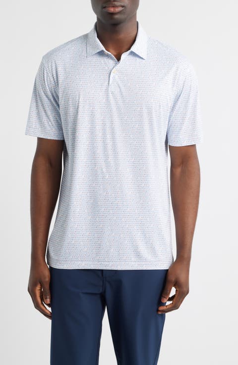 Featherweight Cornhole Print Performance Polo