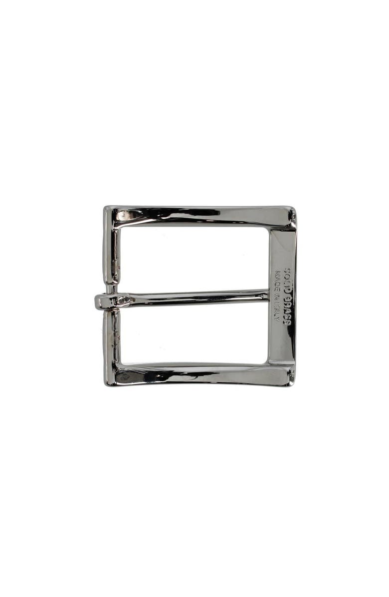 Trafalgar 35mm Solid Brass Vaulted Italian Square Harness and Belt Buckle, Alternate, color, Shiny Nickel