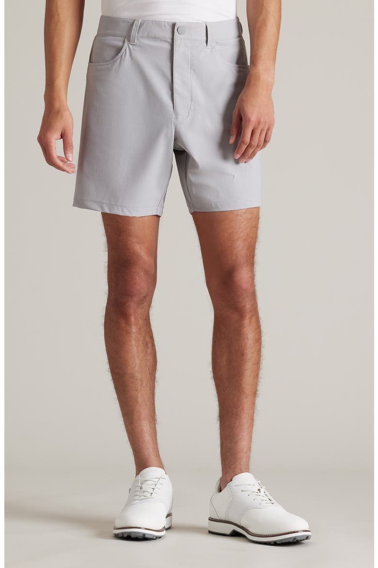 Momentum 7-Inch Golf Shorts, Main, color, SLEET GRAY/ DARK GRAY