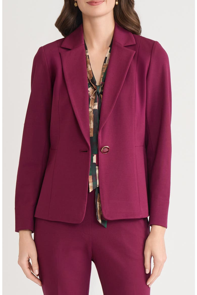 One-Button Seamed Waist Blazer, Main, color, SHIRAZ